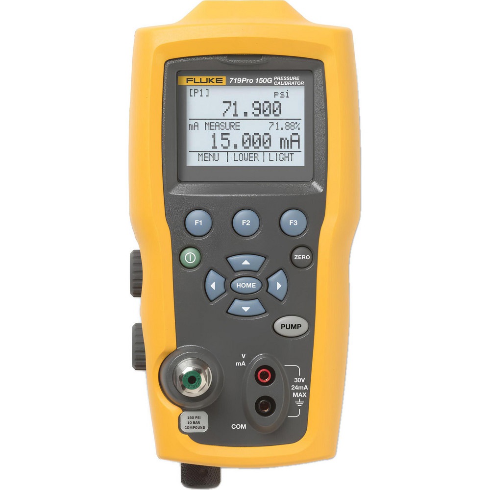 Unique integrated electric pump for one handed pressure calibration. Test pressure switches easily with easy-to-use switch test function. Precision pressure adjust vernier for easy and accurate pressure calibration. Ideal accuracy and performance (0.025%)