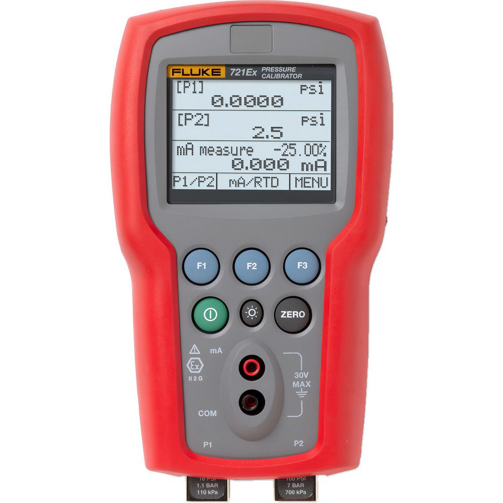 The 721Ex can be configured by selecting either a 16 PSI (1.1 bar) or 36 psi (2.48 bar) low pressure sensor then add any of 7 high pressure ranges including 100, 300, 500, 1000, 1500, 3000 or 5000 psi (6.9, 20, 24.5, 69, 103.4, 200, 345 bar).. Intrinsical