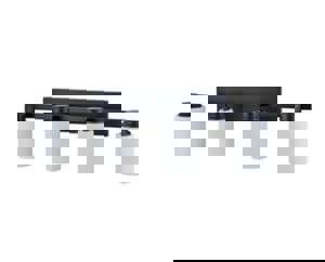 60W 4-Light Vanity Fixture in Matte Black