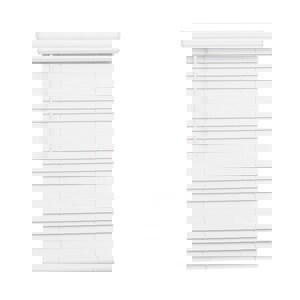 47 x 48 in. Faux Wood Cordless Blind in Bright White