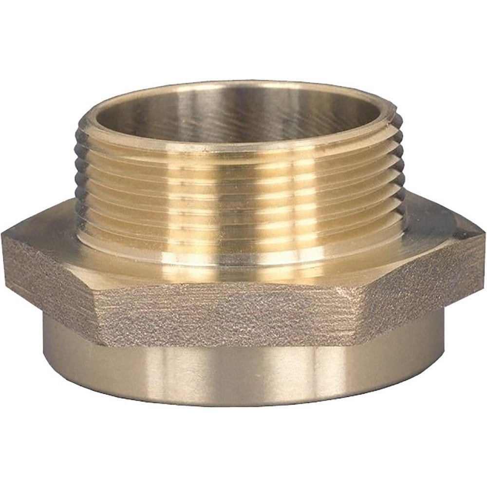 Brass & Chrome Pipe Fittings; Fitting Type: Female x Male Hex Nipple ; Fitting Size: 1 x 3/4 ; End Connections: FNPT x MGHT ; Connection Type: Threaded ; Pressure Rating (psi): 175 ; Fitting Shape: Straight
