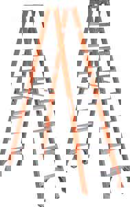 8 FT F/GLS 300# DBL STEP LADDER