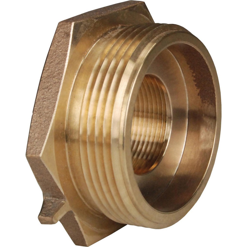 Brass & Chrome Pipe Fittings; Fitting Type: Female x Male Hex Nipple ; Fitting Size: 1-1/2 x 1-1/2 ; End Connections: FNPT x MNST ; Connection Type: Threaded ; Pressure Rating (psi): 175 ; Fitting Shape: Straight