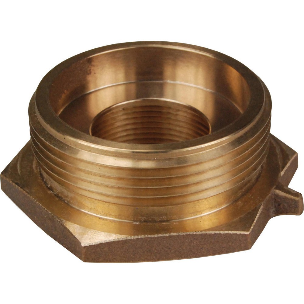 Brass & Chrome Pipe Fittings; Fitting Type: Female x Male Hex Nipple ; Fitting Size: 1-1/2 x 1-1/2 ; End Connections: FNPSH x MNPT ; Connection Type: Threaded ; Pressure Rating (psi): 175 ; Fitting Shape: Straight