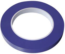 Masking Tape: 6 mm Wide, 36 yd Long, 5.4 mil Thick, Blue