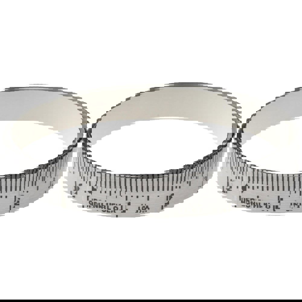 3 Ft. Long x 1/2 Inch Wide, 1/16 Inch Graduation, Silver, Mylar Adhesive Tape Measure