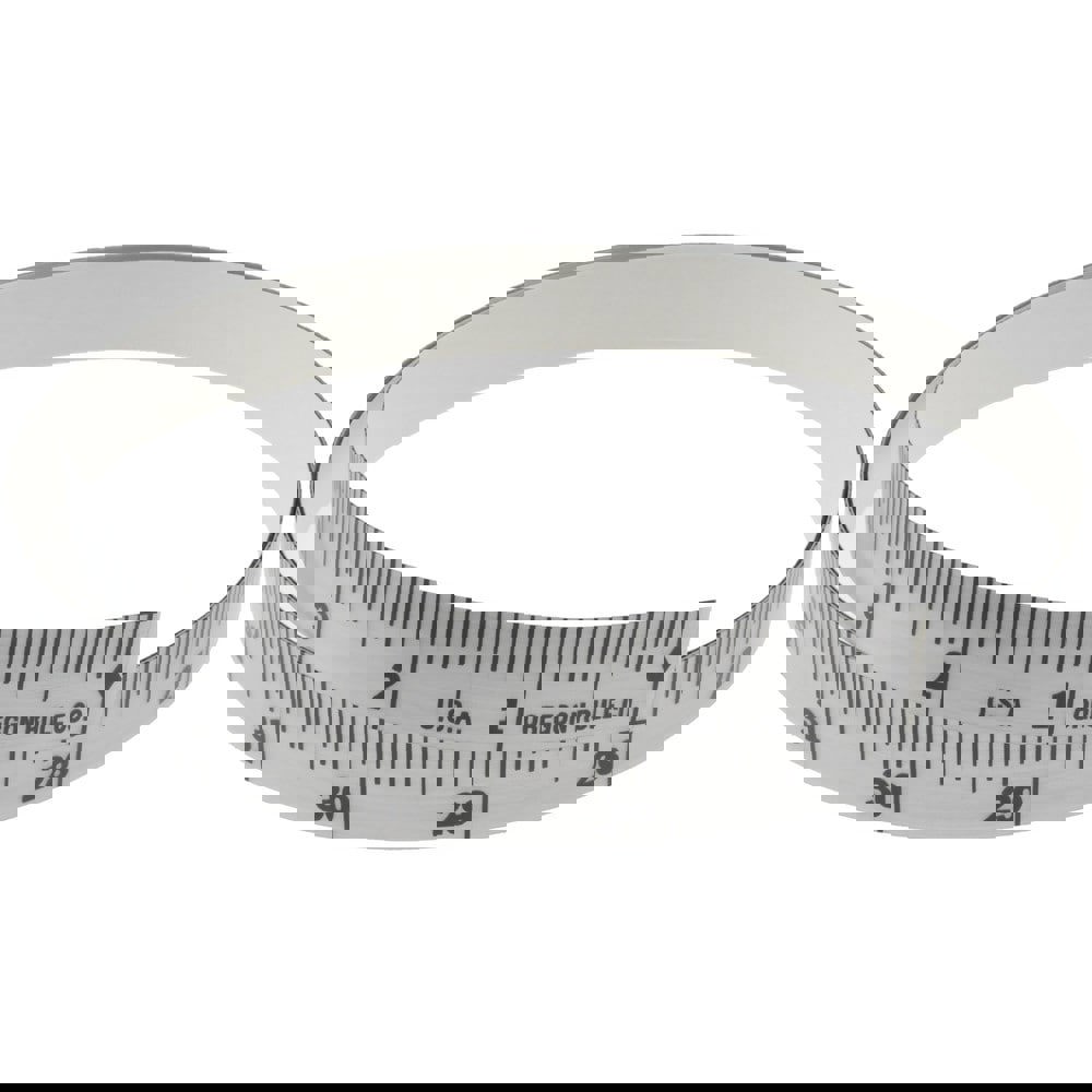 3 Ft. Long x 1/2 Inch Wide, 1/16 Inch Graduation, Silver, Mylar Adhesive Tape Measure