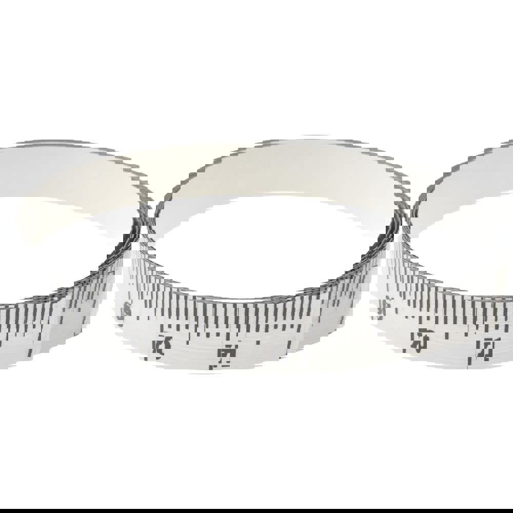 6 Ft. Long x 1/2 Inch Wide, 1/16 Inch Graduation, Silver, Mylar Adhesive Tape Measure