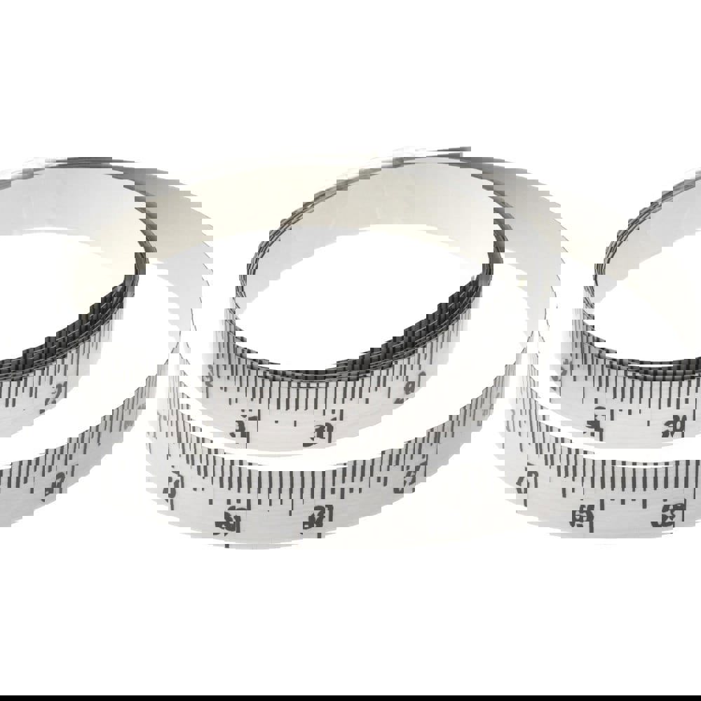 6 Ft. Long x 1/2 Inch Wide, 1/16 Inch Graduation, Silver, Mylar Adhesive Tape Measure