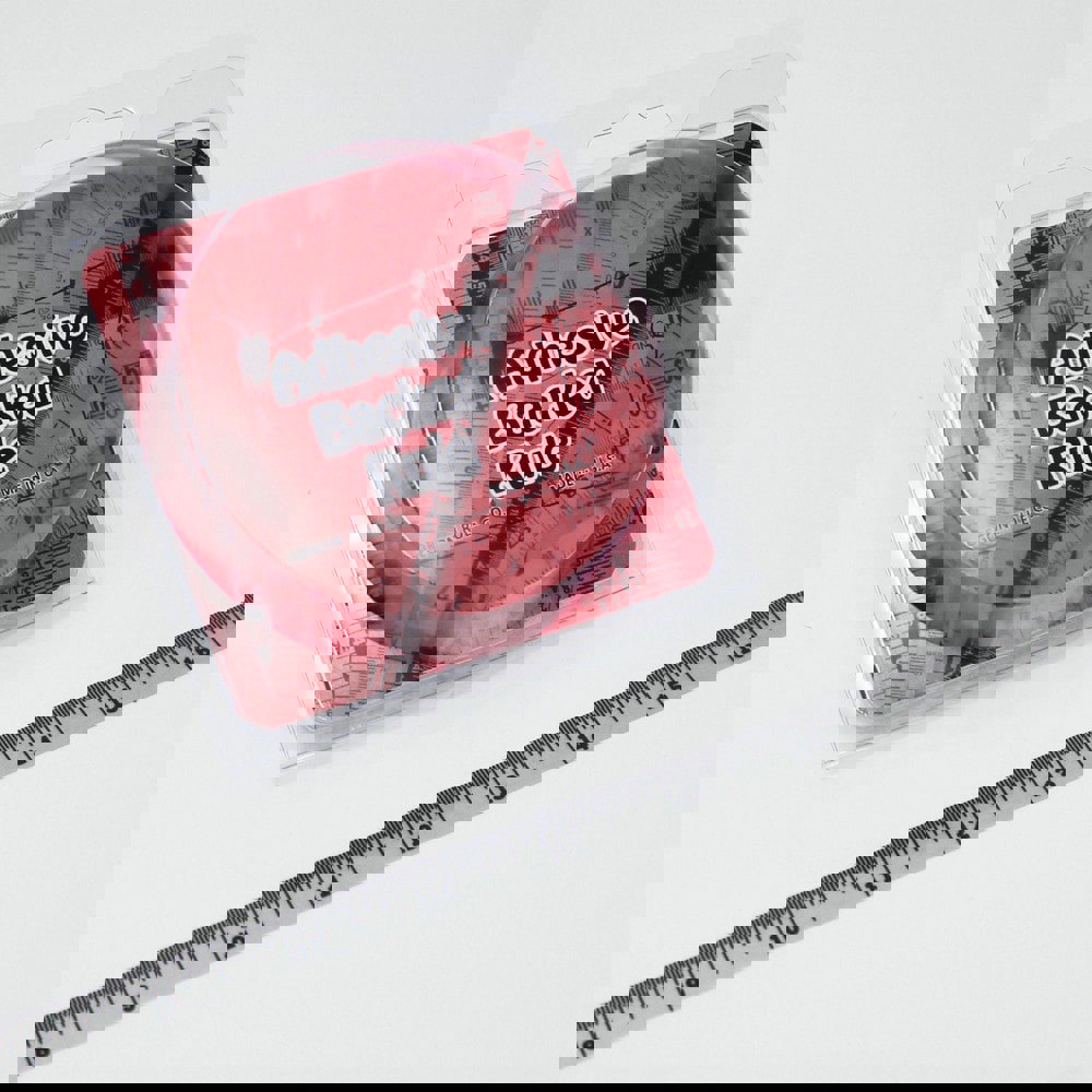 9 Ft. Long x 1/2 Inch Wide, 1/32 Inch Graduation, Silver, Mylar Adhesive Tape Measure