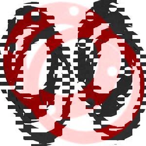 3 x 1/8 in. 300# Rubber Full Face Gasket in Red