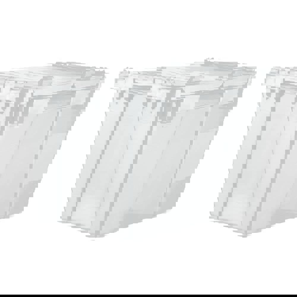 Polypropylene Attached-Lid Storage Tote: 70 lb Capacity