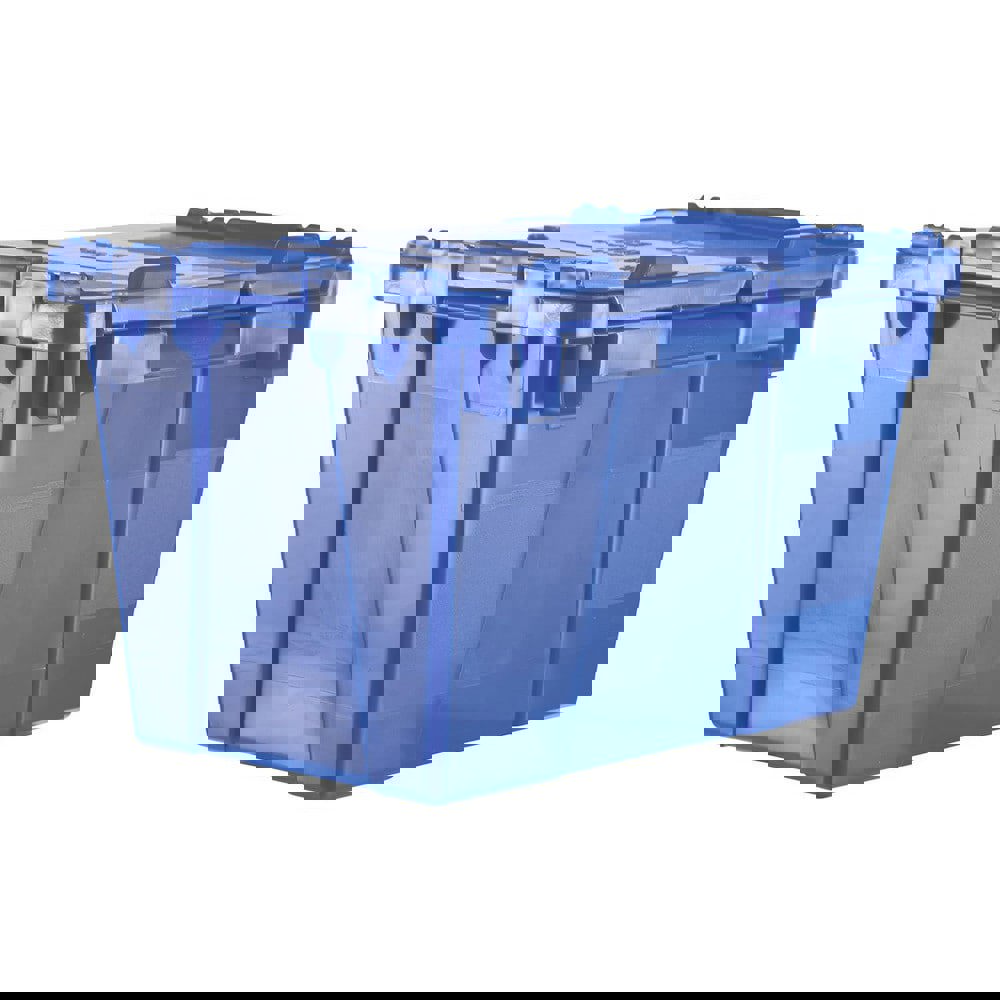 Polyethylene Attached-Lid Storage Tote: 70 lb Capacity