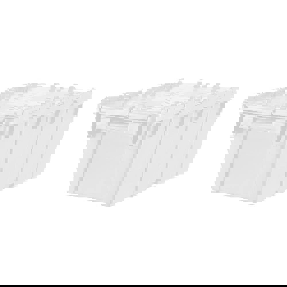 Polypropylene Attached-Lid Storage Tote: 70 lb Capacity