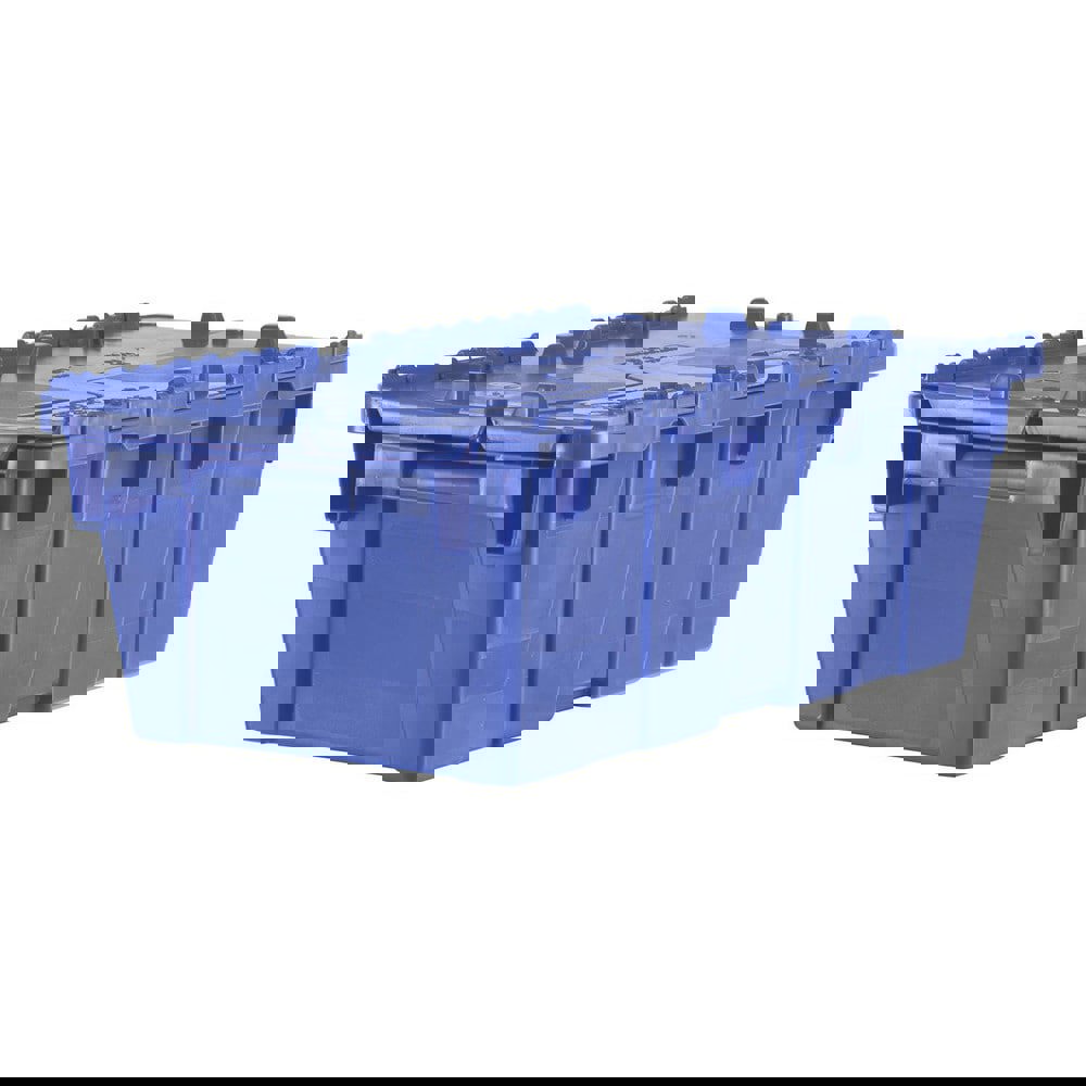 Polyethylene Attached-Lid Storage Tote: 70 lb Capacity