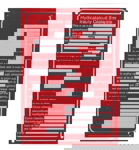 5 x 7 in. Hydraulic System Fire Sprinkler Sign