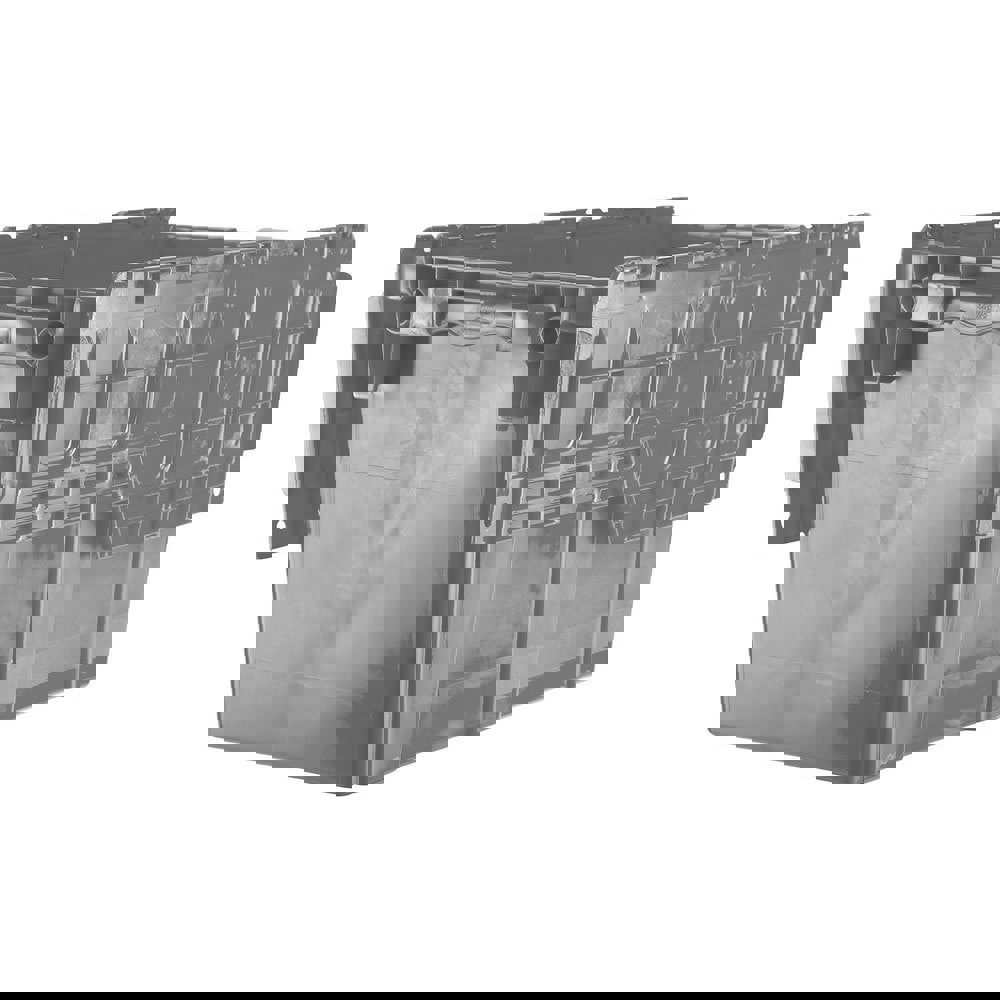 Polyethylene Attached-Lid Storage Tote: 70 lb Capacity