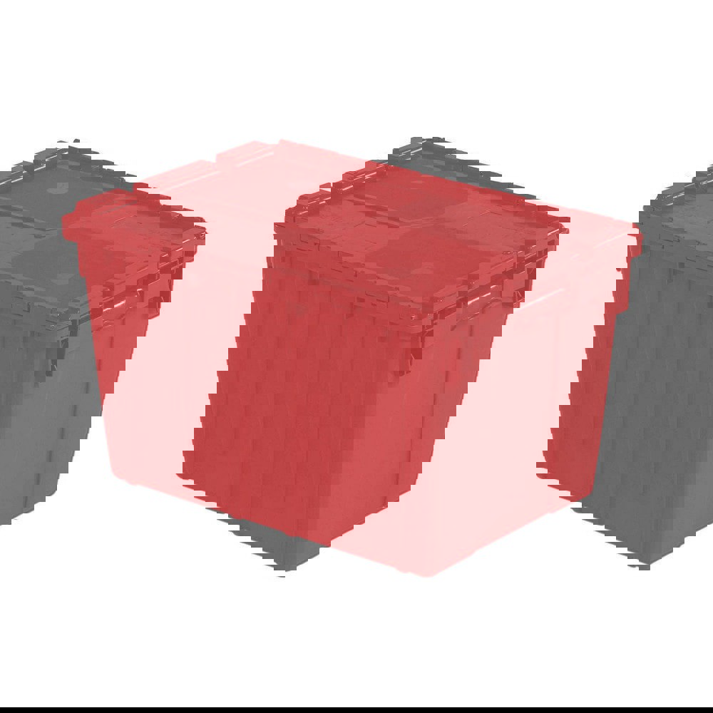 Polyethylene Attached-Lid Storage Tote: 70 lb Capacity