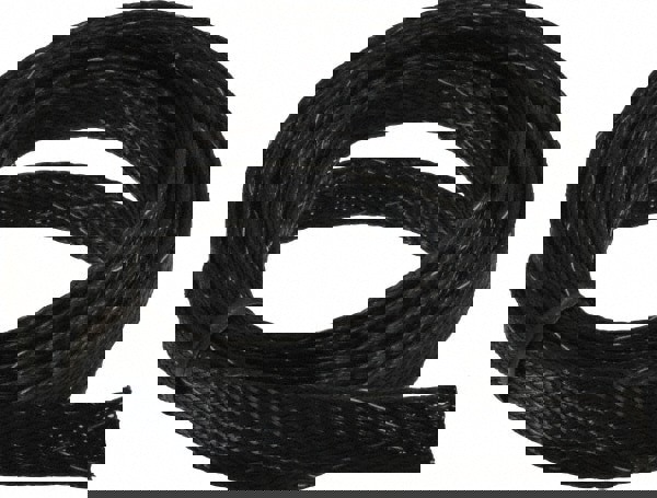 Black/White Braided Expandable Cable Sleeve