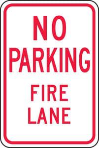 18X12 ALUM SIGN NO PARK FIRE LANE