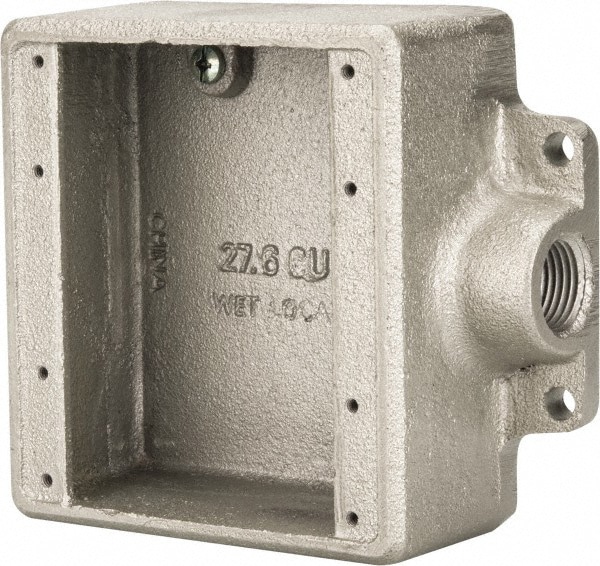 Electrical Device Box: Iron, Rectangle, 2-3/4