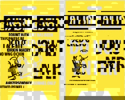 Caution - Do Not Enter, Caution - This Equipment Has Been Locked Out, No Working on Machinery - Authorized Personnel Only, 12