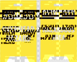 Caution - Overhead Hazard, Caution - Hazardous Area, 12