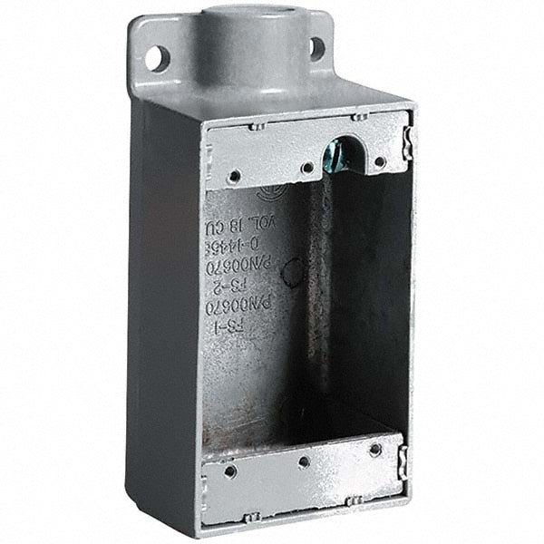 Electrical Device Box: Iron, Rectangle, 6-3/8