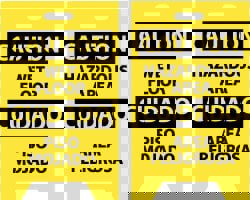 Caution - Wet Floor, Caution - Hazardous Area, 12