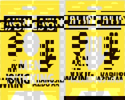 Caution - Men Working, Caution - Hazardous Area, 12