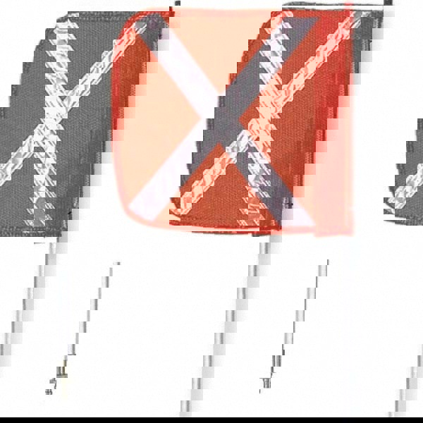 Marking Flags; Type: Non-Lighted Warning Whip ; Message or Pattern: Reflective X ; Color: Orange; White ; Overall Height (Inch): 72 ; Material: Fiberglass ; Overall Height (Feet): 6.00