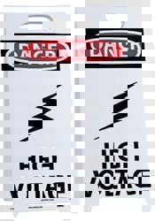 Danger - High Voltage, Warning - Restricted Area, 12