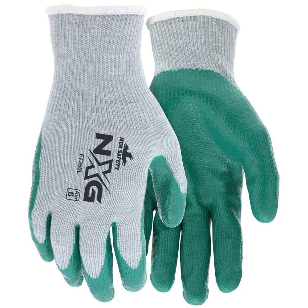 Work Gloves: Flex Tuff FT350, Size Medium, Nitrile-Coated Cotton & Polyester, General Purpose