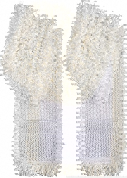 Wet Mop Loop: Clamp Jaw, Large, White Mop, Microfiber