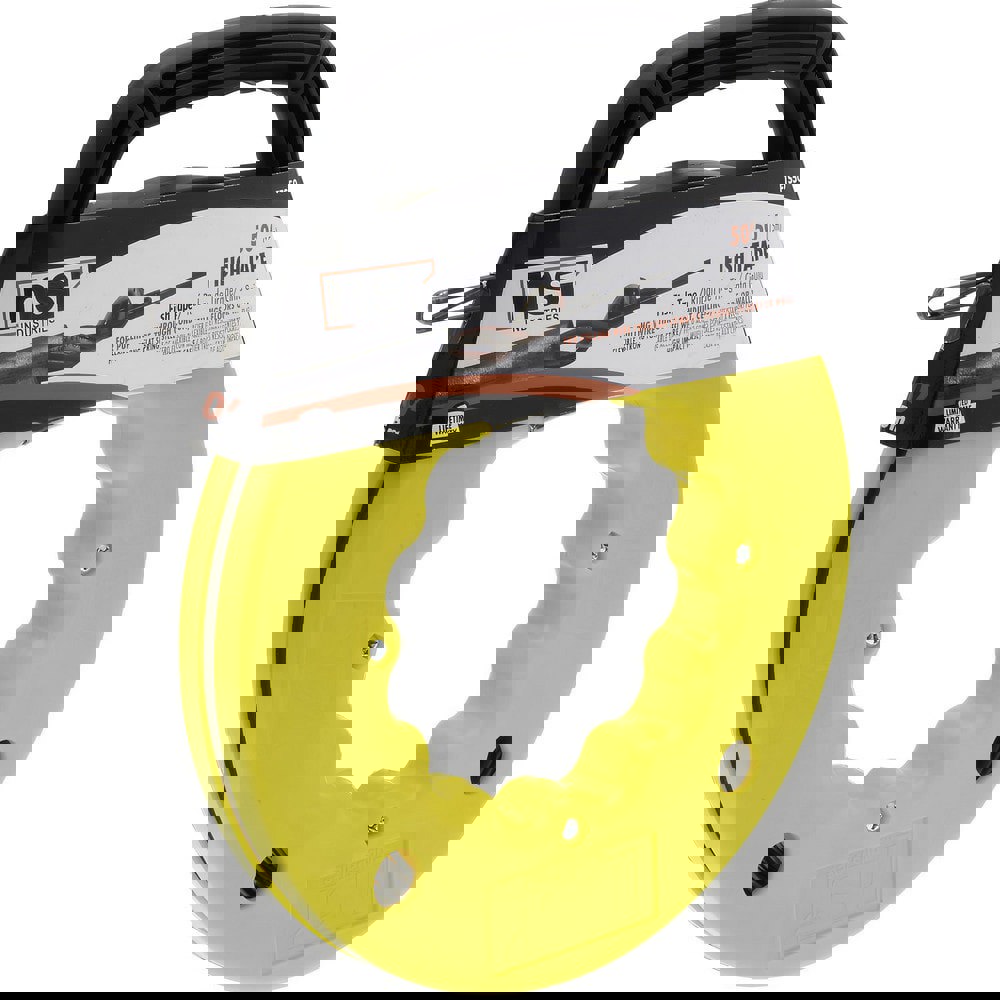 Fish Tape; Tape Type: Marked ; Material: Steel ; Winder Case: Yes ; Tape Thickness: 0.125in ; Tape Thickness (Decimal Inch): 0.125in