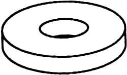 M22 Screw Fend Flat Washer: Grade 18-8 Stainless Steel, Plain Finish