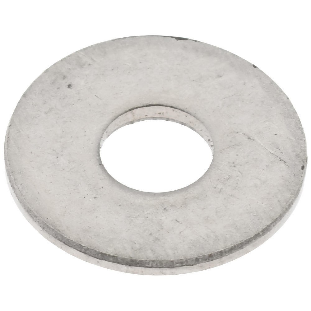 M3 Screw Fender Flat Washer: Grade 316 Stainless Steel, Plain Finish