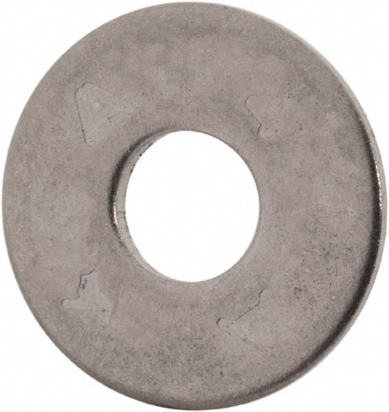 M5 Screw Fender Flat Washer: Grade 316 Stainless Steel, Plain Finish
