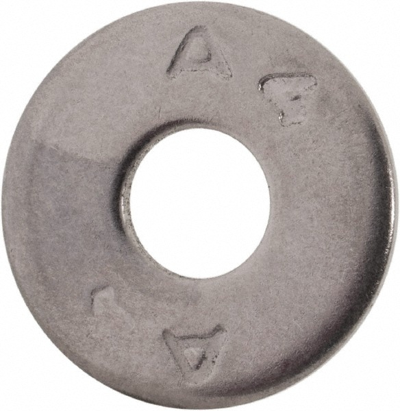 M6 Screw Fender Flat Washer: Grade 316 Stainless Steel, Plain Finish