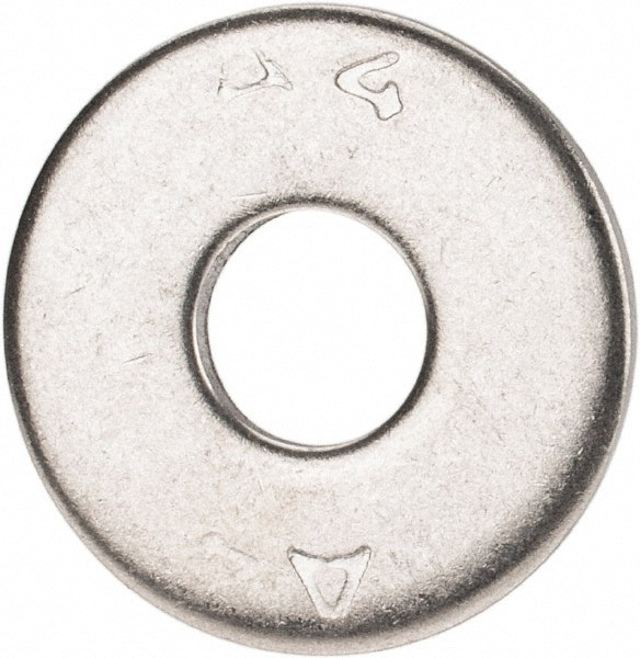 M8 Screw Fender Flat Washer: Grade 316 Stainless Steel, Plain Finish