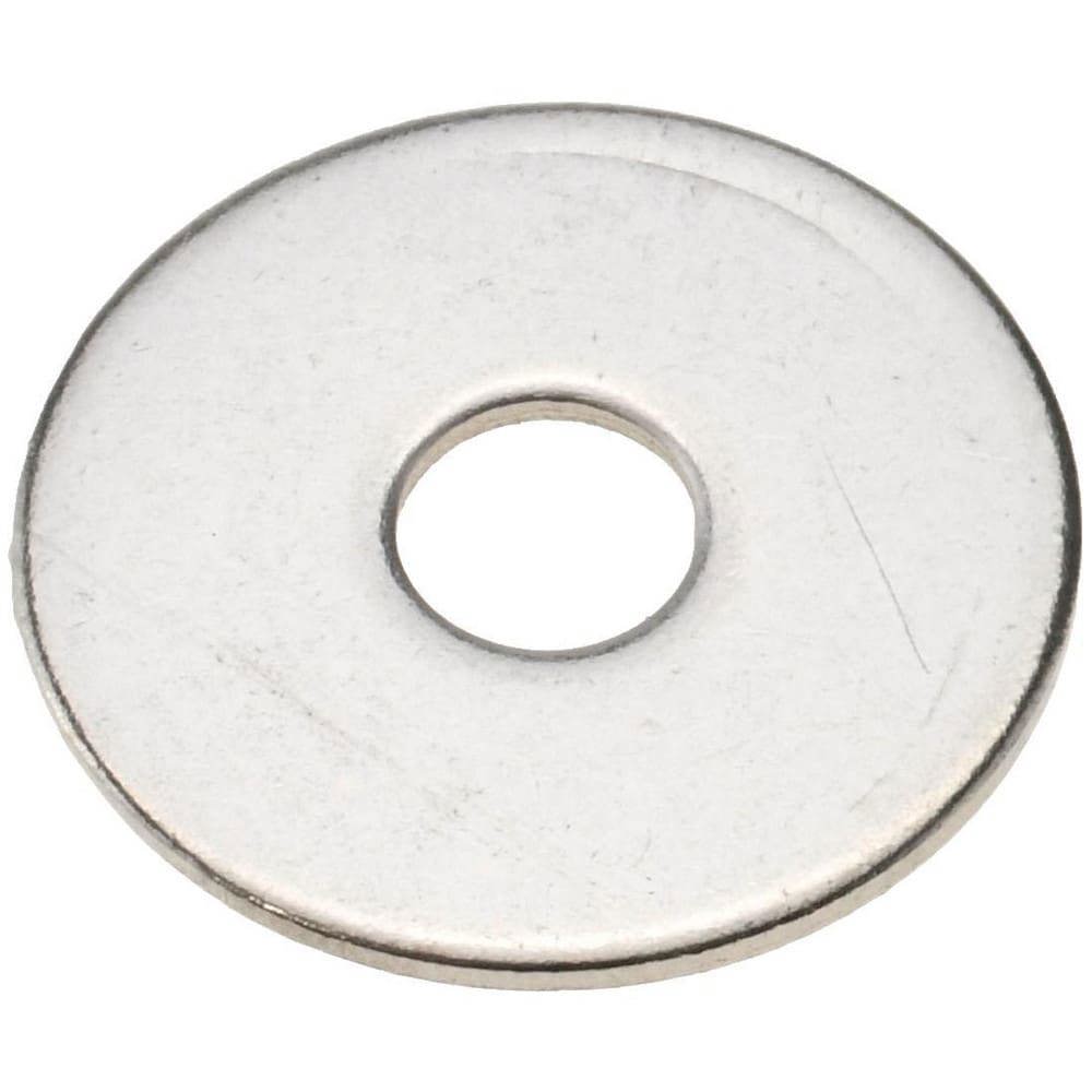 M5 Screw Fender Flat Washer: Grade 18-8 Stainless Steel, Plain Finish