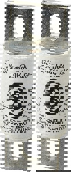Flush End Fast-Acting Fuse: 100 A, 3-1/8