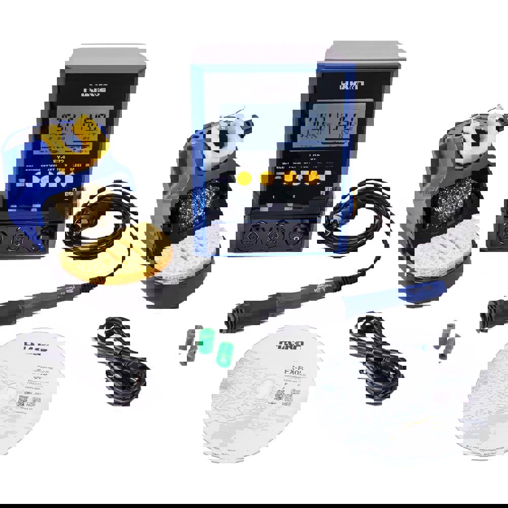 Soldering Stations; Station Type: Dual Port Solder ; Power Rating: 200 W ; Power Range/Watts: 100W ; Material: Plastic ; Application: Soldering ; Features: 8 Different Handpieces Available; Wireless IR Offsetting; Hakko Control Software