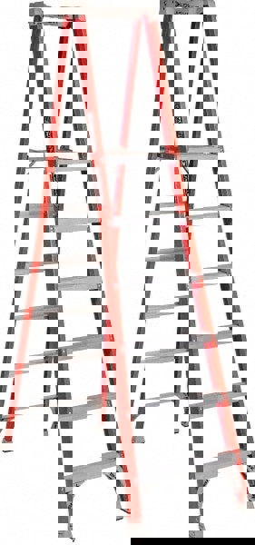 5-Step Fiberglass Ladder Platform: 300 lb Capacity, 14-1/2