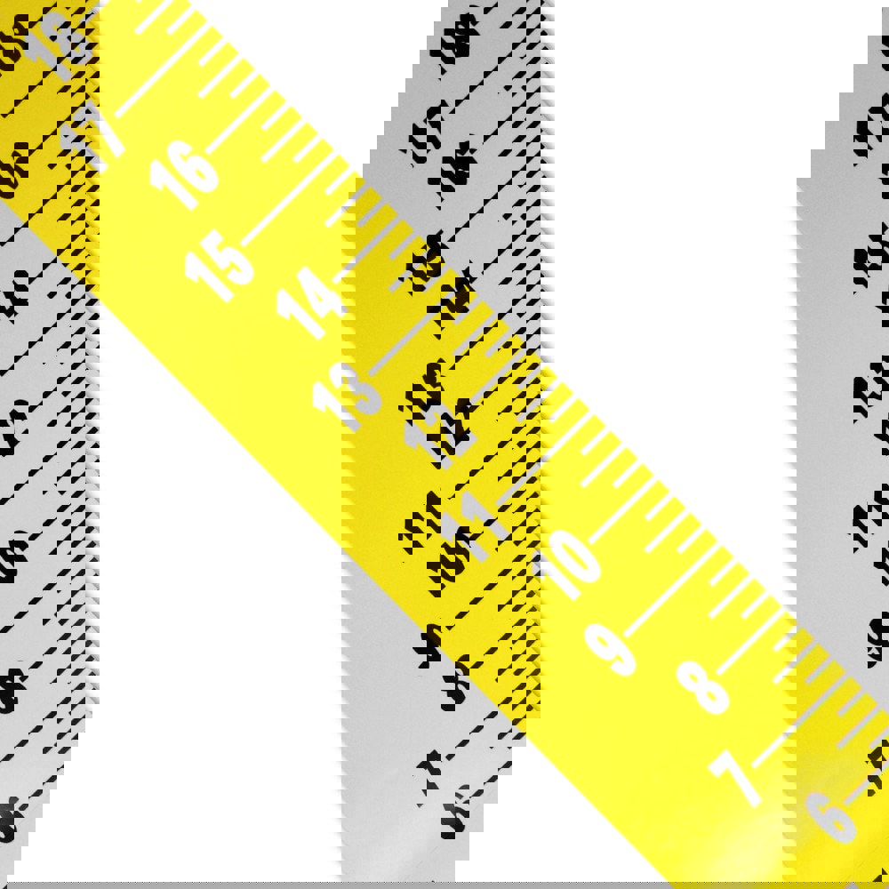 32 Ft. Long x 3 Inch Wide, 1/4 Inch Graduation, Yellow, Mylar Adhesive Tape Measure