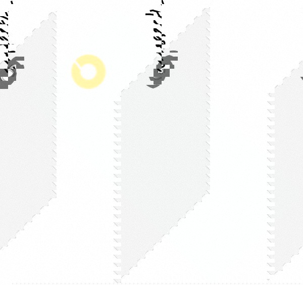 Blank Tag: 3-3/4'' High, White, Polypropylene