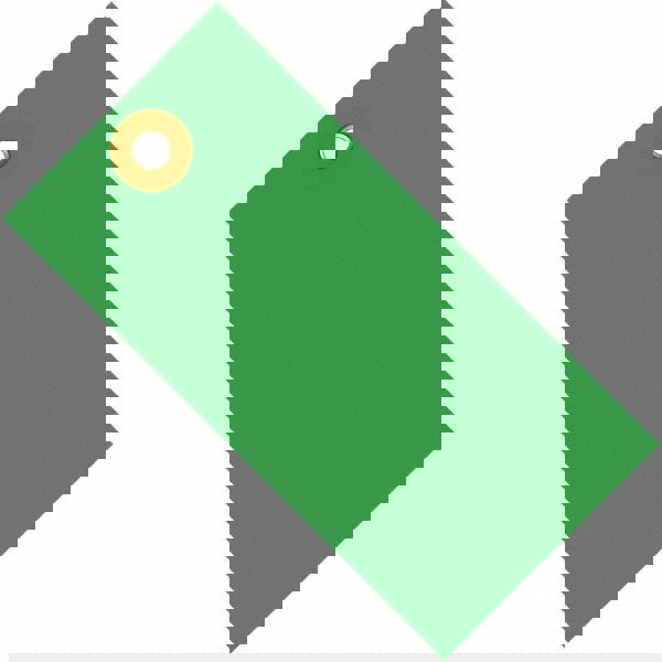 Blank Tag: 3-3/4'' High, Green, Polypropylene