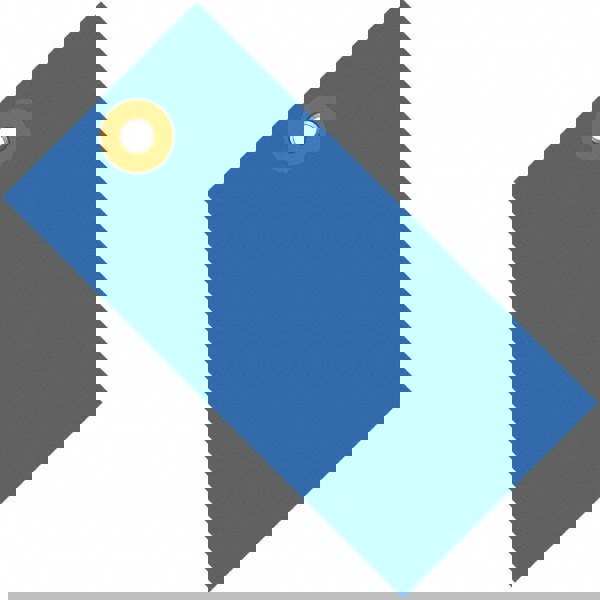 Blank Tag: 4-1/4'' High, Blue, Polypropylene