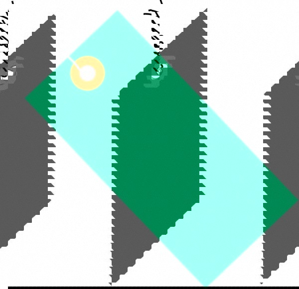 Blank Tag: 4-1/4'' High, Green, Polypropylene