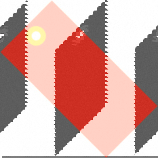 Blank Tag: 5-3/4'' High, Red, Polypropylene